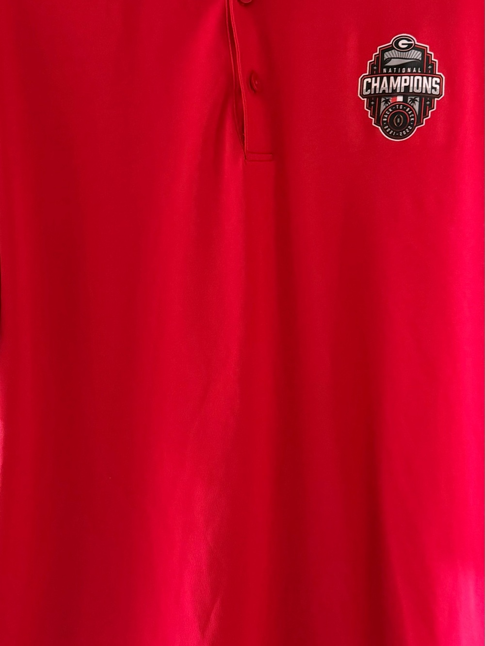 Georgia Bulldogs Red Champions Polo Men’s L Columbia Short Sleeve Polo - Picture 6 of 7